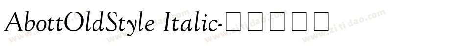AbottOldStyle Italic字体转换